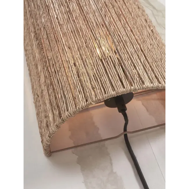 Good&Mojo Wandlamp Iguazu halfrond 22cm naturel
