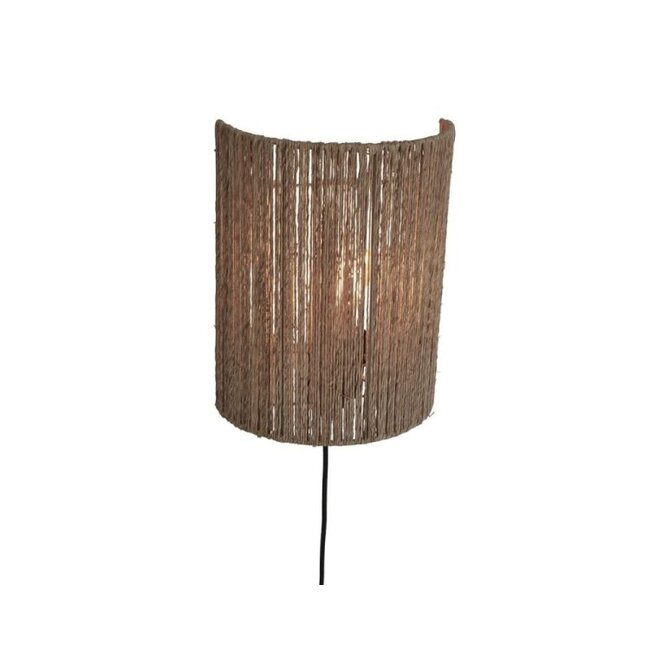 Good&Mojo Wandlamp Iguazu halfrond 22cm naturel