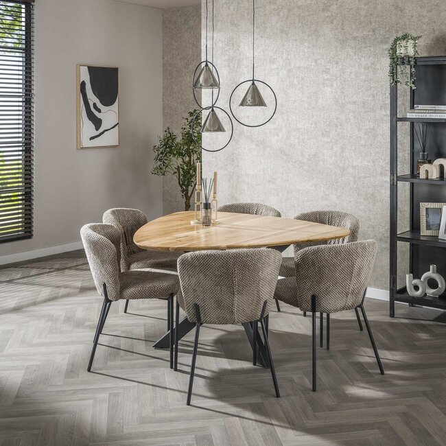 WoonStijl Eetkamertafel driehoek acacia