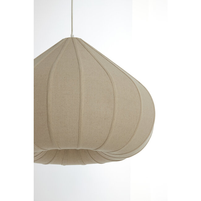 Light en Living Hanglamp Ø50X34 cm ZUBEDA linnen naturel