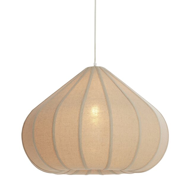 Light en Living Hanglamp Ø60X42,5 cm ZUBEDA linnen naturel
