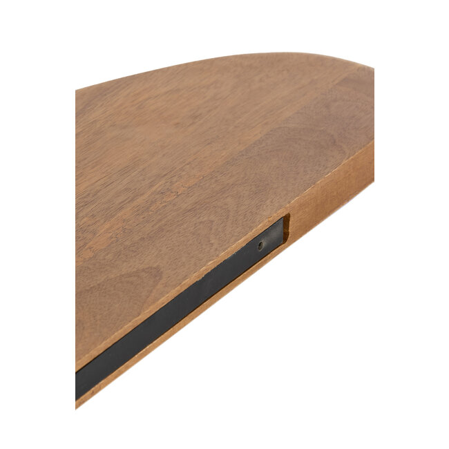 Light en Living Wandplank 70x17x3 cm GINOSU olie bruin