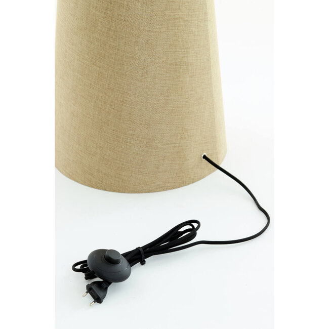 Light en Living Vloerlamp Ø38x180 cm MICKY linnen olijf groen