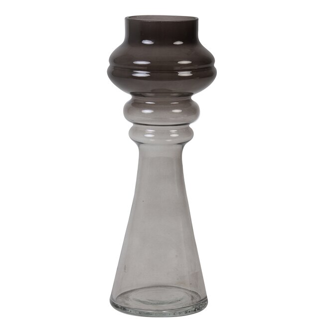 Light en Living Vaas Ø13x35 cm LAVON glas smoke grijs