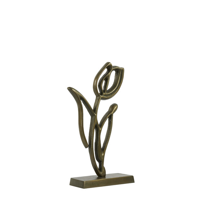 Light en Living Ornament op voet 17x6x35 cm TULIPANU antiek brons