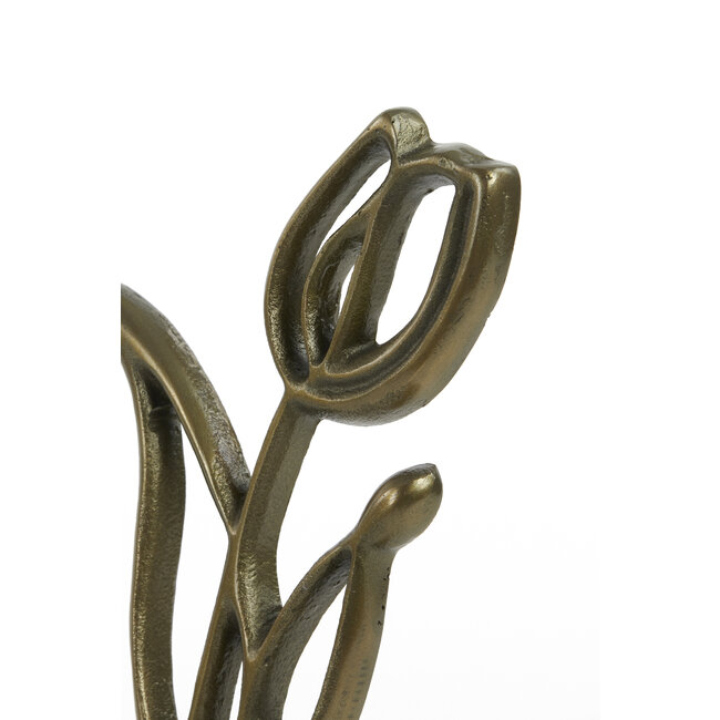 Light en Living Ornament op voet 17x6x35 cm TULIPANU antiek brons