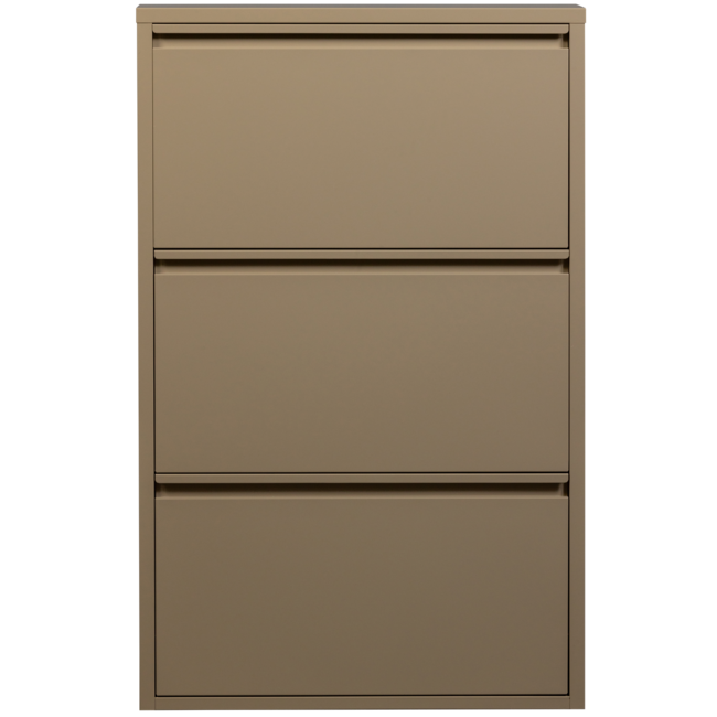 Woood SABINE 3-VAKS schoenenkast metaal zand