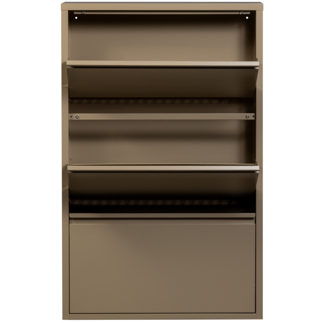 Woood SABINE 3-VAKS schoenenkast metaal zand