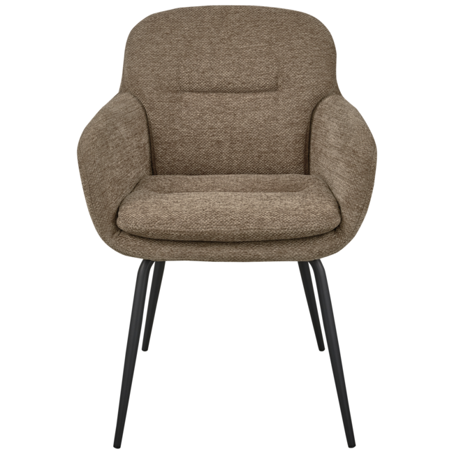 Woood RUNA eetkamerstoel chenille donker zand