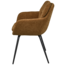 Woood RUNA eetkamerstoel chenille caramel bruin/geel