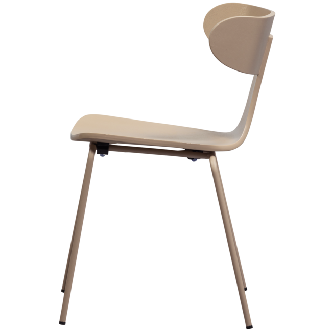 Woood FORM houten stoel met metalen poot zand