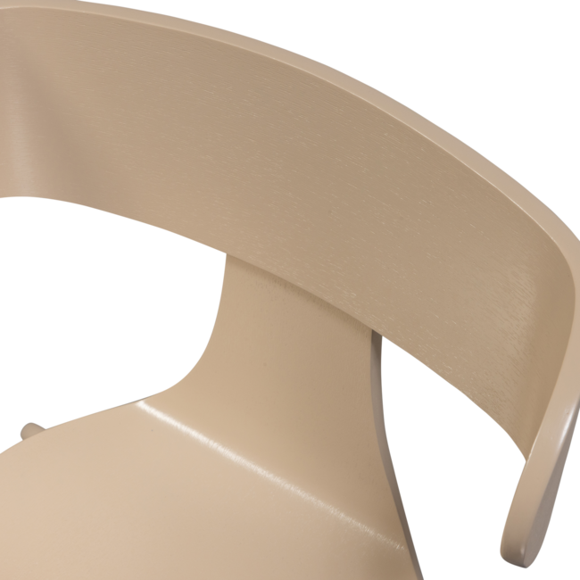 Woood FORM houten stoel met metalen poot zand