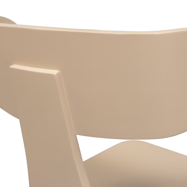 Woood FORM houten stoel met metalen poot zand