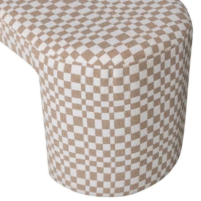 Woood JACOB bankje ruit dessin zand