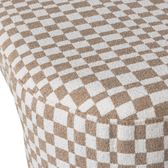 Woood JACOB bankje ruit dessin zand