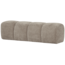 Woood MOJO eetbankje 164CM geweven ribstof donker zand