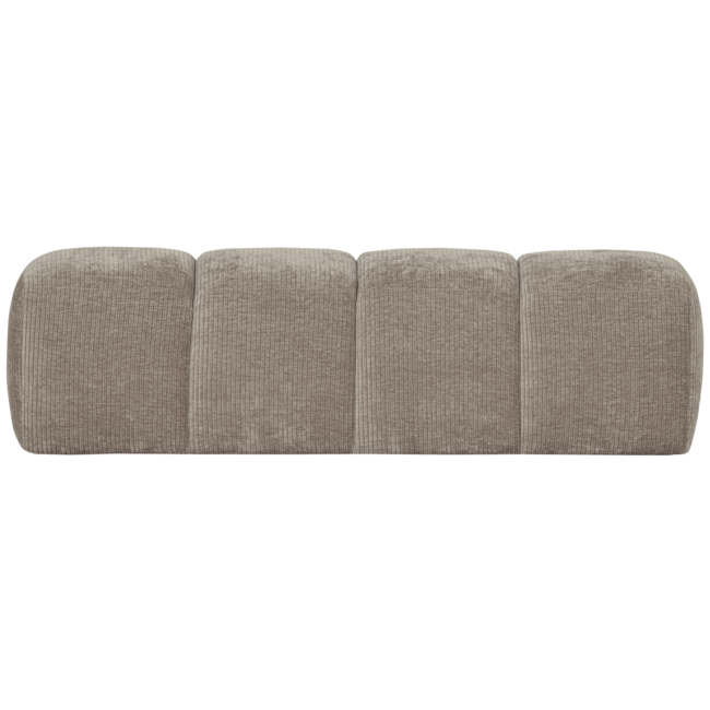 Woood MOJO eetbankje 164CM geweven ribstof donker zand