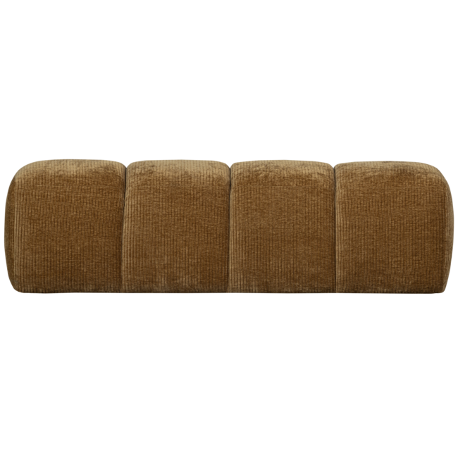 Woood MOJO eetbankje 164CM geweven ribstof honinggeel