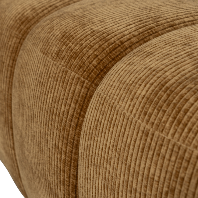 Woood MOJO eetbankje 164CM geweven ribstof honinggeel