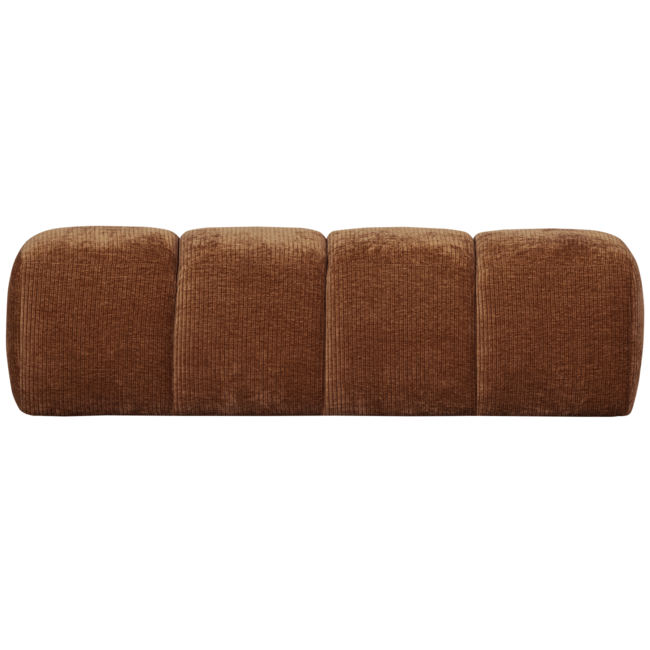 Woood MOJO eetbankje 164CM geweven ribstof roestbruin