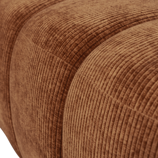 Woood MOJO eetbankje 164CM geweven ribstof roestbruin