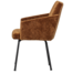 Woood MOUNT eetkamerstoel met armleuning 3D chenille midden bruin