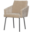 Woood MOUNT eetkamerstoel met armleuning 3D chenille zand