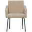 Woood MOUNT eetkamerstoel met armleuning 3D chenille zand