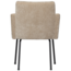 Woood MOUNT eetkamerstoel met armleuning 3D chenille zand