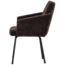 Woood MOUNT eetkamerstoel met armleuning 3D chenille donkerbruin