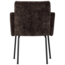 Woood MOUNT eetkamerstoel met armleuning 3D chenille donkerbruin
