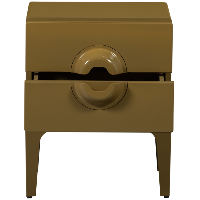 Woood MERGE ladekast/nachtkastje 2 lades hout honinggeel