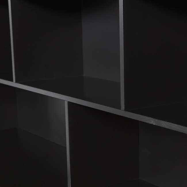 Woood NEW GRAVURE opzetkast grenen zwart [fsc]