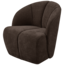 Woood MOJO draaifauteuil geweven ribstof bruin