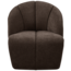 Woood MOJO draaifauteuil geweven ribstof bruin