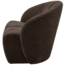 Woood MOJO draaifauteuil geweven ribstof bruin