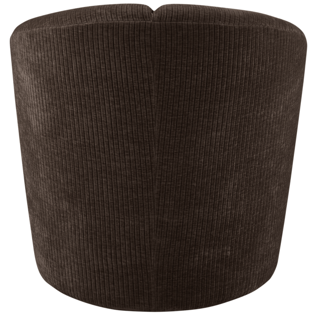 Woood MOJO draaifauteuil geweven ribstof bruin