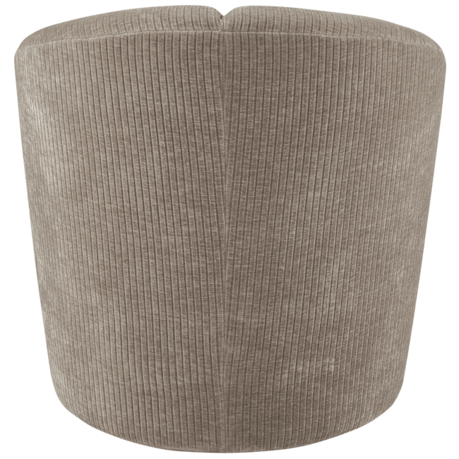 Woood MOJO draaifauteuil geweven ribstof donker zand