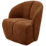 Woood MOJO draaifauteuil geweven ribstof roestbruin