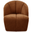 Woood MOJO draaifauteuil geweven ribstof roestbruin