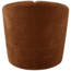 Woood MOJO draaifauteuil geweven ribstof roestbruin