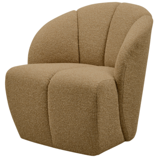 Woood MOJO draaifauteuil boucle geel/bruin melange