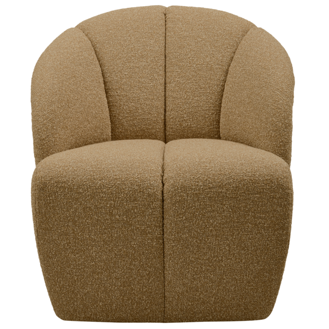 Woood MOJO draaifauteuil boucle geel/bruin melange