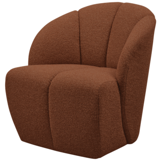 Woood MOJO draaifauteuil boucle roestbruin melange