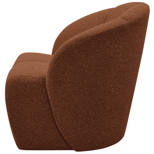 Woood MOJO draaifauteuil boucle roestbruin melange