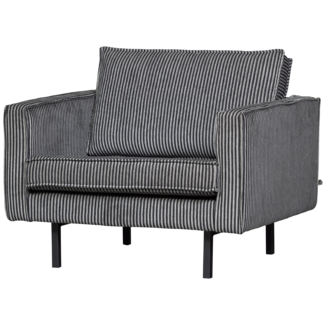 Woood RODEO fauteuil streep zwart/grijs