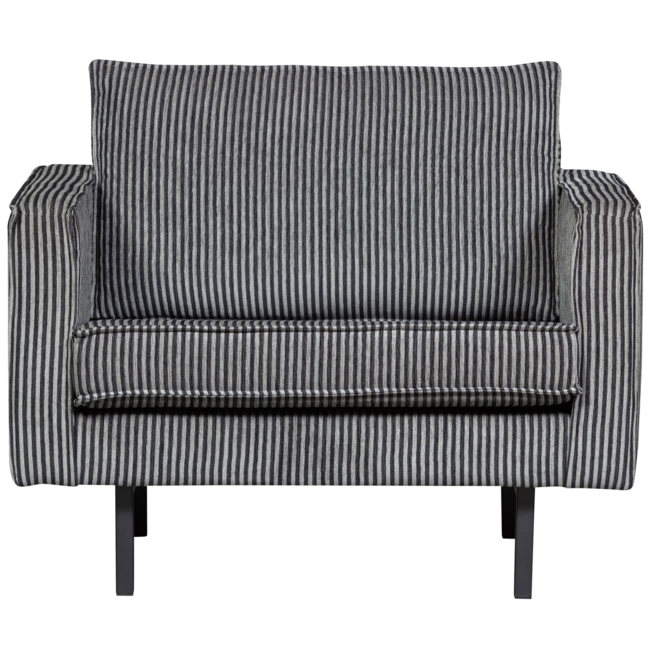 Woood RODEO fauteuil streep zwart/grijs
