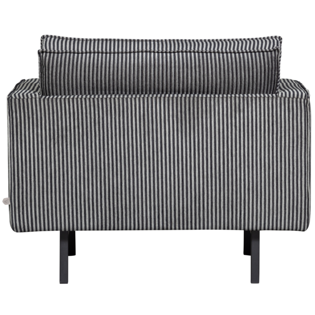 Woood RODEO fauteuil streep zwart/grijs