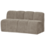Woood MOJO eetbankje 164CM met rugleuning ribstof donker zand