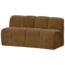Woood MOJO eetbankje 164CM met rugleuning ribstof honinggeel